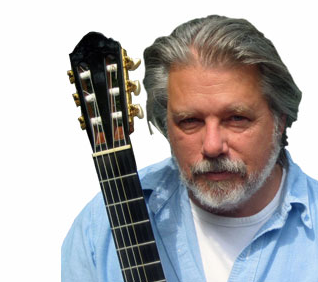 Larry McDonald with his classical guitar